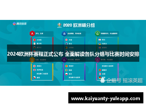 2024欧洲杯赛程正式公布 全面解读各队分组与比赛时间安排